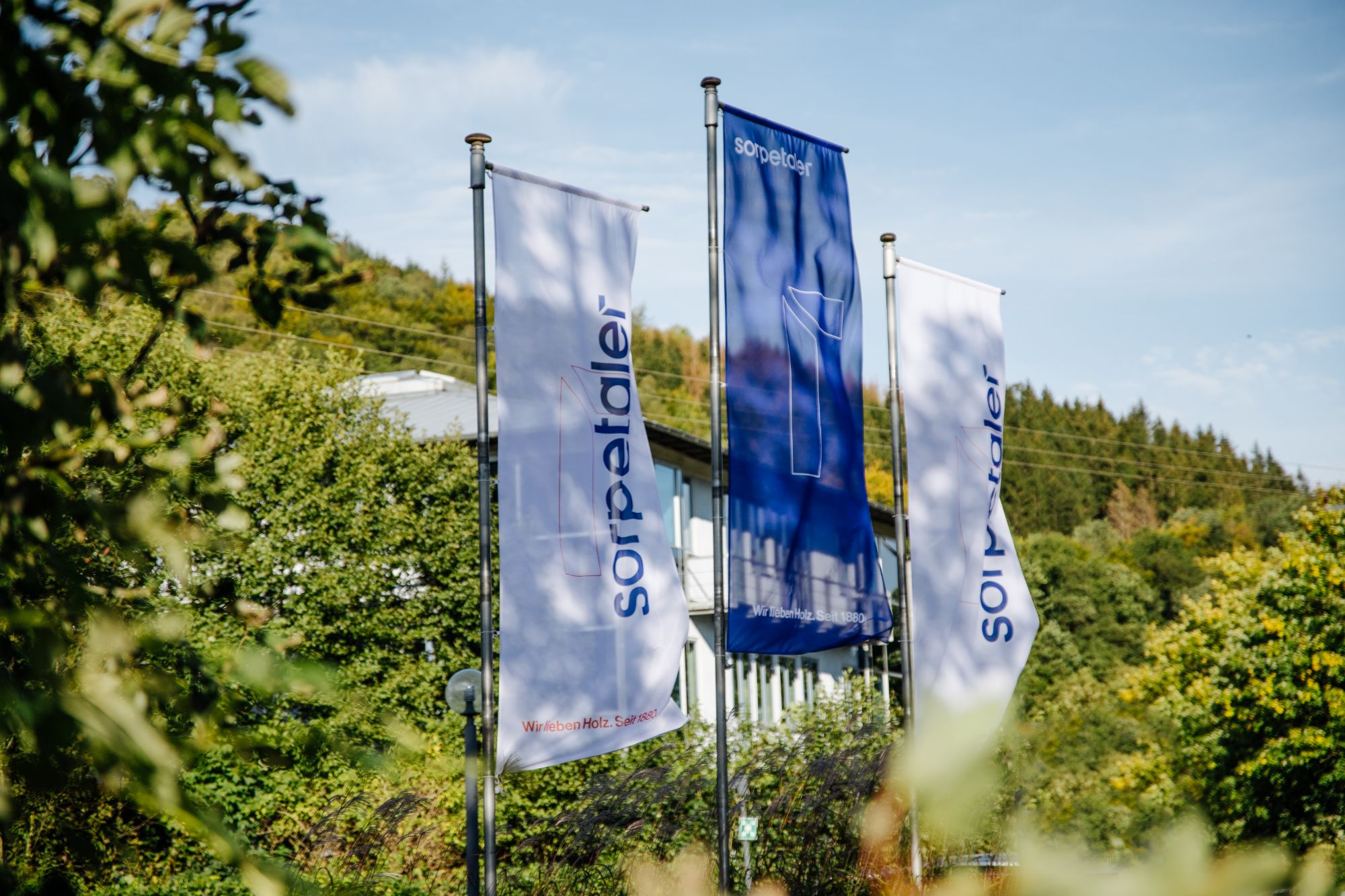 Sorpetaler flags outside the Sauerland factory